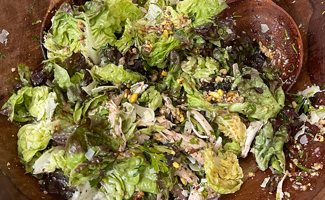 Daphne Oz Posts Roasted Chicken Salad with Walnut & Pistachio Vinaigrette