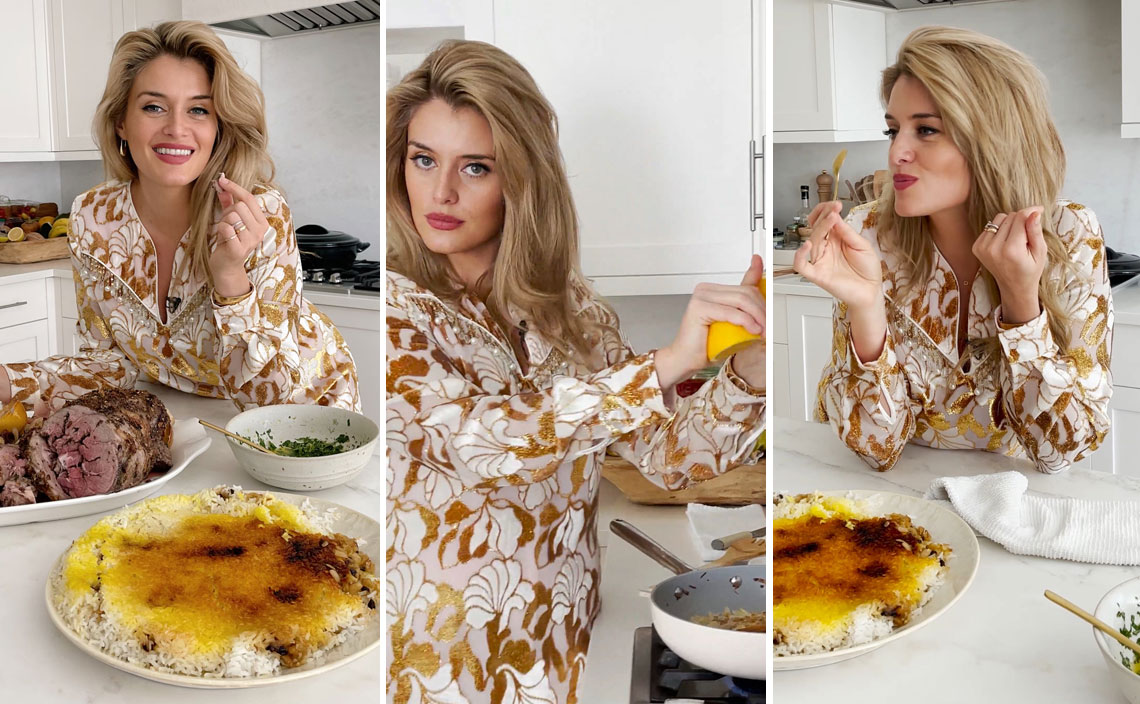 Daphne Oz Posts Turkish-Spiced Leg Of Lamb With Crispy Rice