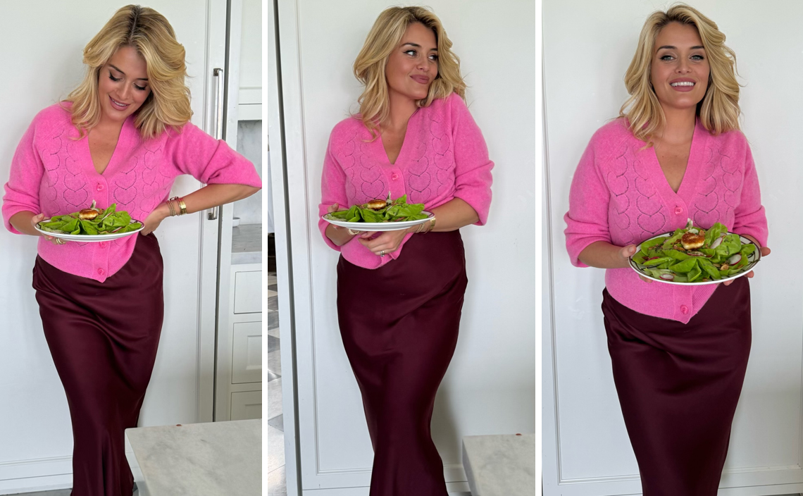 Daphne Oz Posts Butter Lettuce with Spiced Almonds & Crispy Goat Cheese Hearts