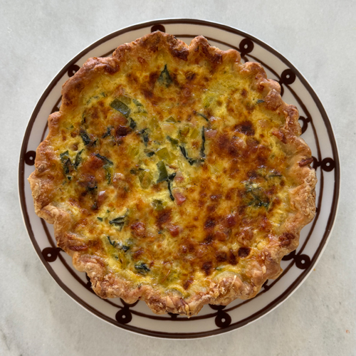 Swiss Chard & Spring Onion Quiche