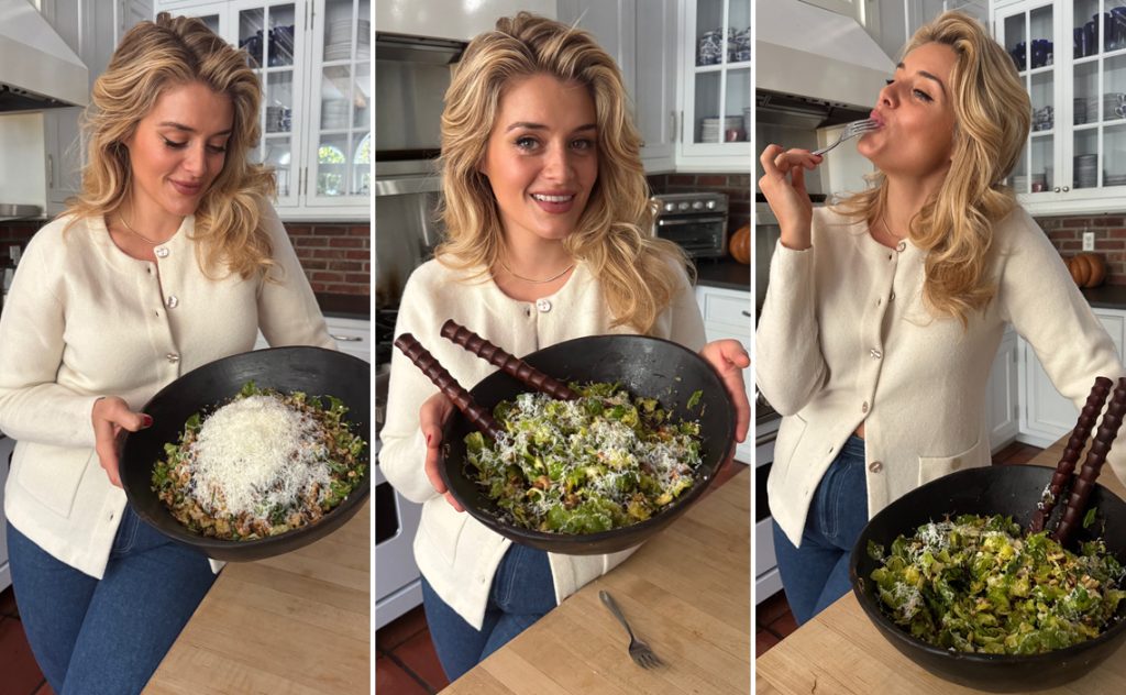 Daphne Oz&nbsp;Posts&nbsp;Shaved & Roasted Brussels Sprouts Salad with Manchego and Spicy Walnuts