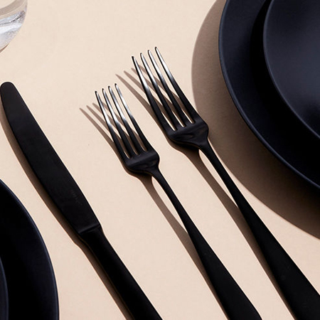 black-flatware