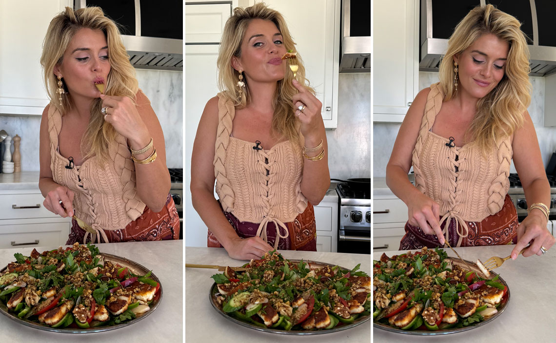 Daphne Oz Posts Nectarine, Tomato & Halloumi Salad with Walnut Vinaigrette