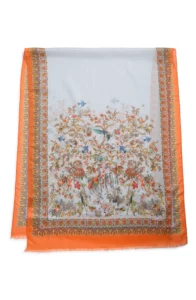Boheme Paisley Floral Cotton & Silk Fringe Scarf