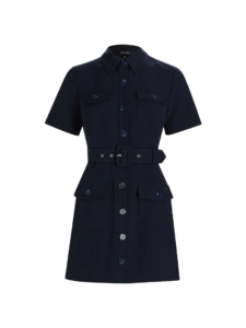 Lydia Short-Sleeve Snap Shirtdress
