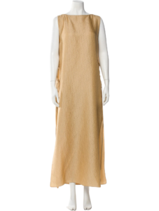 Bateau Neckline Long Dress