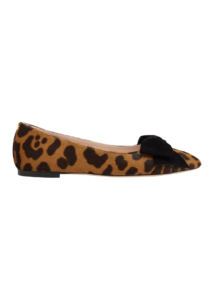 Bowow Leopard Calf Hair Ballerina Flats