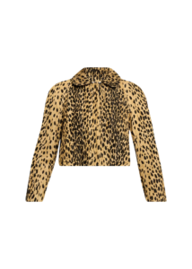 Pixie Cheetah-Print Velvet Crop Jacket